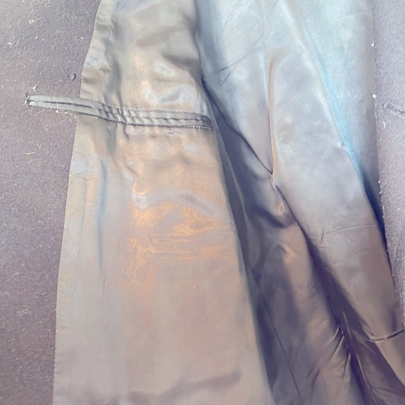 Wool Navy Blue Vintage Military Jacket - Picture 9 of 10